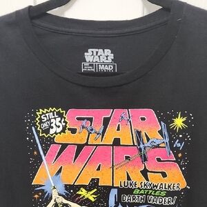 Star Wars Black Short Sleeve Tee Cosmic Logo